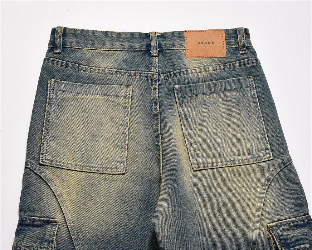 Fashion Work Clothes Pocket Jeans For Men