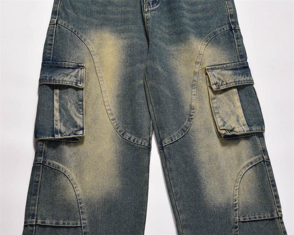 Fashion Work Clothes Pocket Jeans For Men