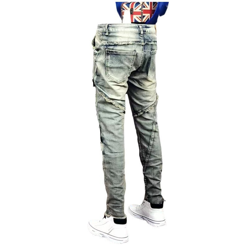 Men's Personality All-matching Fashion Casual Ripped Jeans