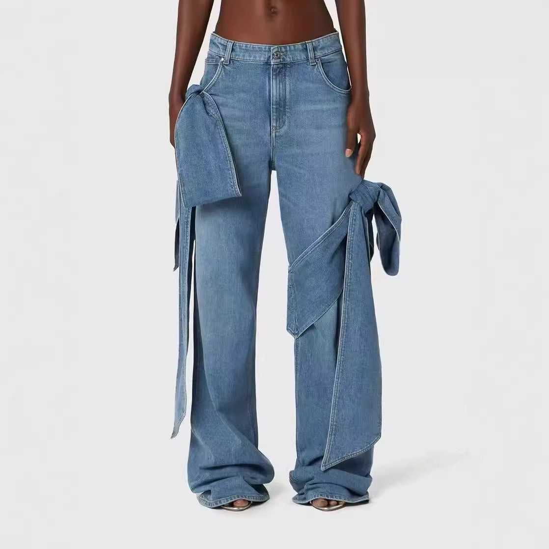 Sexy Camisole Tube Top Denim Trousers Suit