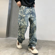 Casual Street Denim Baggy Straight Trousers Male