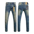 Straight Ripped Stretch American High Street Casual Men's Jeans